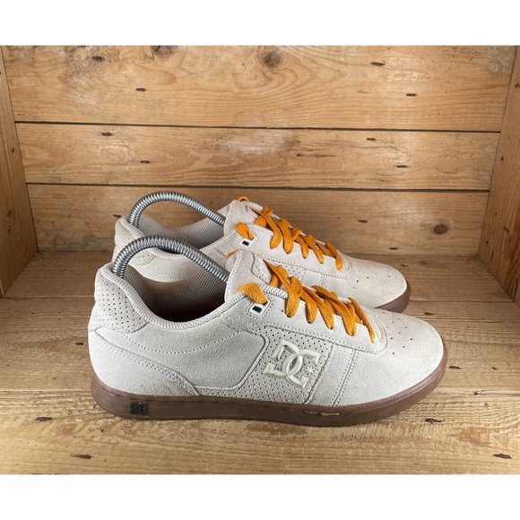 DC Shoes Match Men’s Size 7.5 White/TanSuede Skate Sneaker